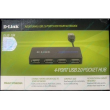 Карманный USB 2.0 концентратор D-Link DUB-104 в Ангарске, USB хаб DLink DUB104 (Ангарск)