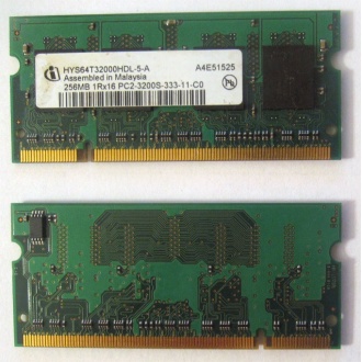 Модуль памяти для ноутбуков 256MB DDR2 SODIMM PC3200 (Ангарск)