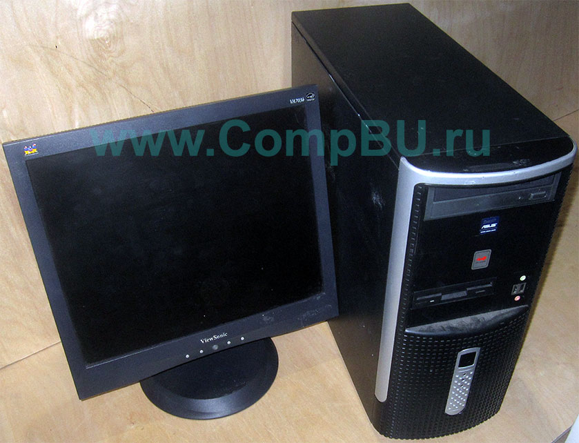 Комплект: одноядерный компьютер Intel Pentium-4 с 1Гб памяти и 17 дюймовый ЖК монитор (Ангарск)